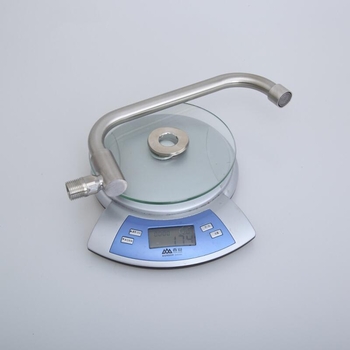 Кухненски вграден стенен смесител, неръждаема стомана, едно студено подаване, полуавтоматичен люлеещ се