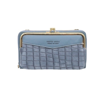 LENGRUI ženska crossbody torba, Korejskog stila s kamenskim uzorkom, novčanik sa zatvaračem, džep za novčiće i telefon, horizontalna mala torba