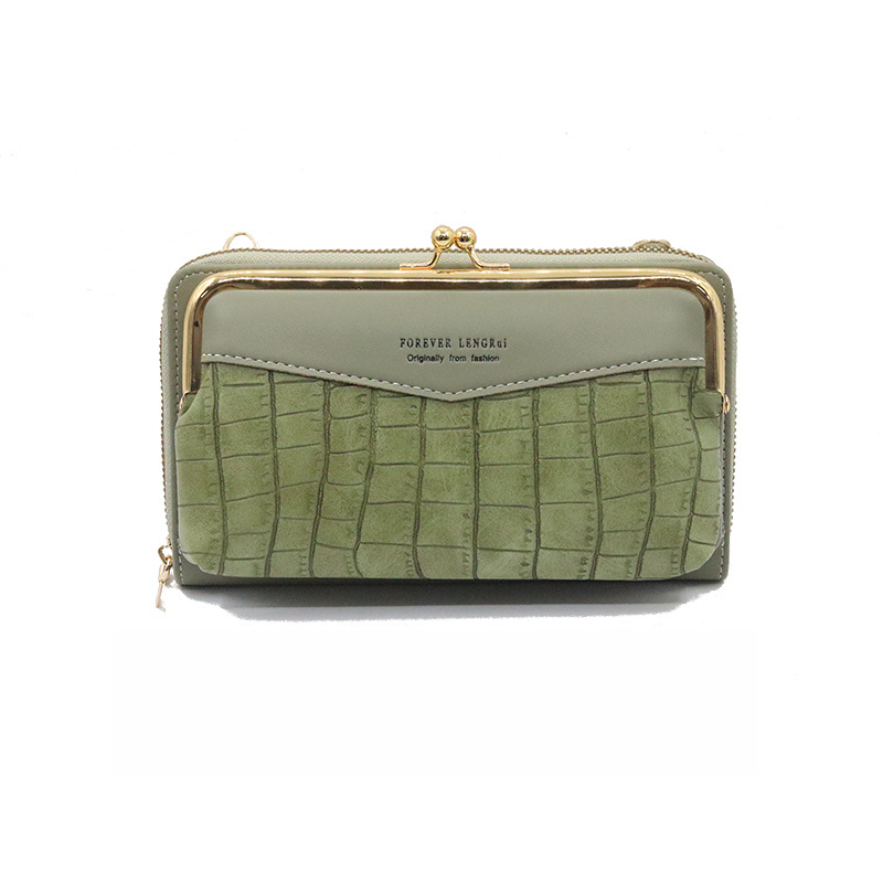 LENGRUI ženska crossbody torba, Korejskog stila s kamenskim uzorkom, novčanik sa zatvaračem, džep za novčiće i telefon, horizontalna mala torba