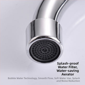 Кухненски смесител за мивка, вертикален монтаж, мед (59% чистота), керамичен картридж клапан, модел: единично студено