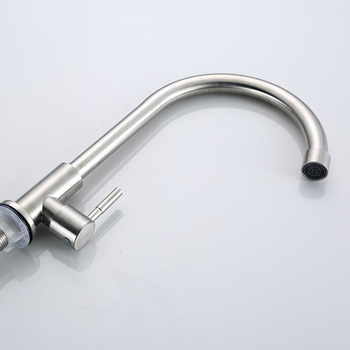 Кухненски смесител от неръждаема стомана, стенно монтиран, едноръчен кран за студена вода, с керамичен картридж, модел 1308