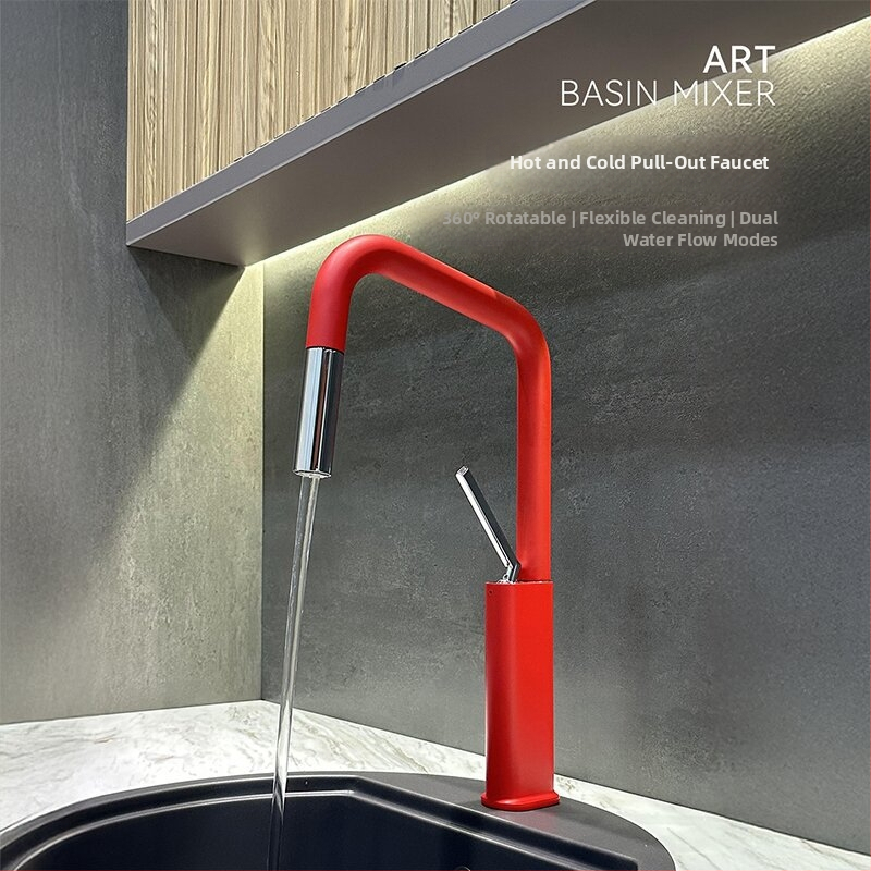 Кухненски смесител с издърпващ се накрайник, латунен, модел Bdb22, керамичен патрон, монтаж седалков