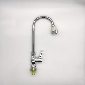 Robinet de chiuvetă reglabil, extensie universală, apă rece, cu un singur orificiu, vertical, corp din plastic, cartuș ceramic, intrare/ieșire 20 mm, 0,8 MPa, 0-80°C