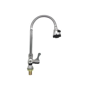 Robinet de chiuvetă reglabil, extensie universală, apă rece, cu un singur orificiu, vertical, corp din plastic, cartuș ceramic, intrare/ieșire 20 mm, 0,8 MPa, 0-80°C