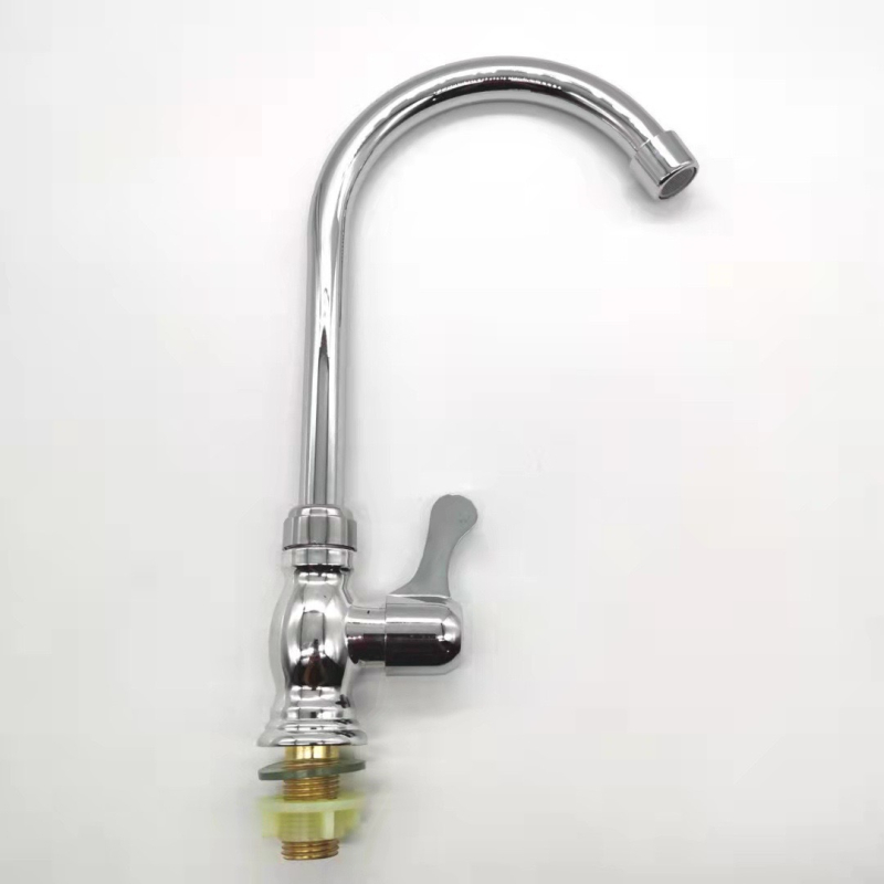 Robinet de chiuvetă reglabil, extensie universală, apă rece, cu un singur orificiu, vertical, corp din plastic, cartuș ceramic, intrare/ieșire 20 mm, 0,8 MPa, 0-80°C