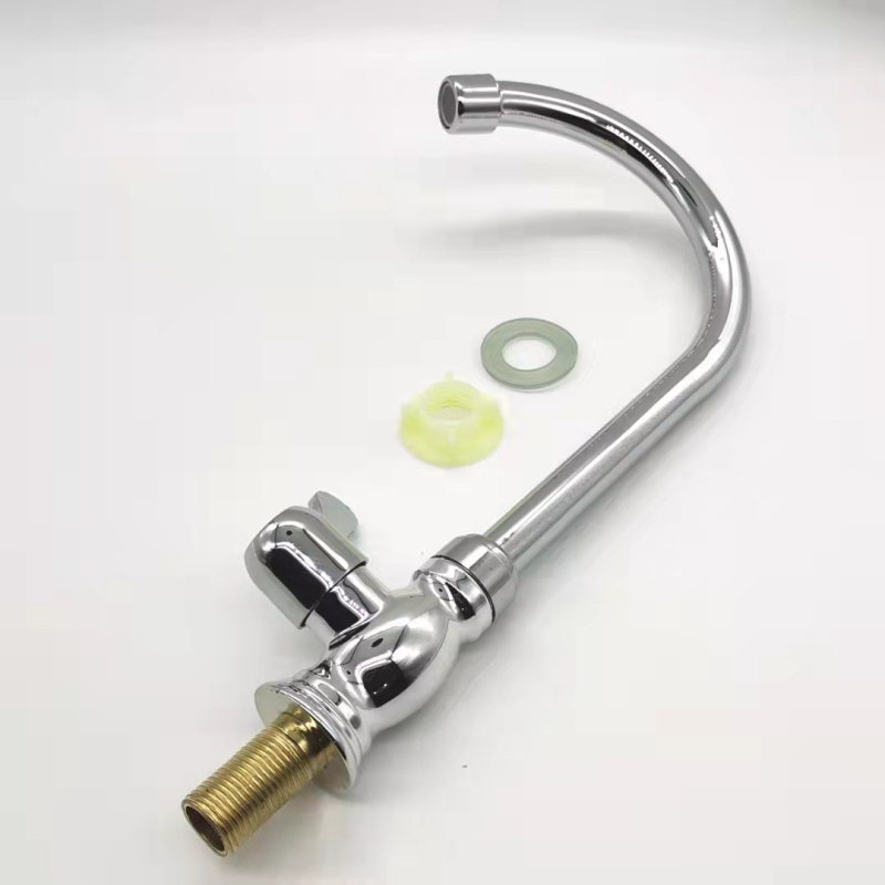 Robinet de chiuvetă reglabil, extensie universală, apă rece, cu un singur orificiu, vertical, corp din plastic, cartuș ceramic, intrare/ieșire 20 mm, 0,8 MPa, 0-80°C