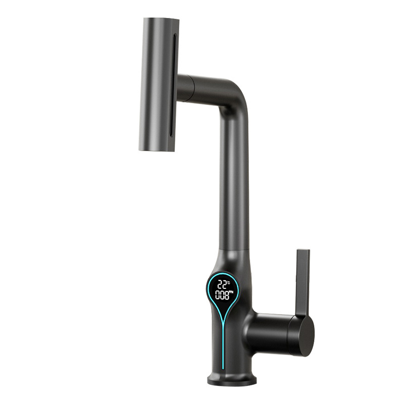 Кухненски смесител с издърпващ се чучур, модел 255; материал: медна сплав; клапан: керамичен диск (Номинално налягане 0.1–0.5 MPa; Работна температура 0–80°C; Тип монтаж: монтаж на плот)