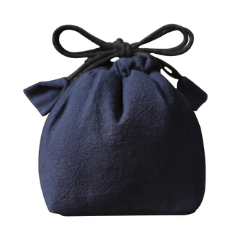 Geantă Erya de depozitare a setului de ceai pentru călătorii — sac din bumbac cu șnur pentru ceainic și cești, stil nou chinezesc, logo tipărit