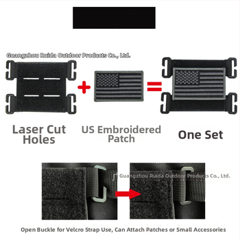 Liruida ultraliegs neilona Velcro taktiskais aksesuārs mugurai ar MOLLE sistēmu, rokas siksnas bāze, noņemams