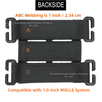 Liruida ultraliegs neilona Velcro taktiskais aksesuārs mugurai ar MOLLE sistēmu, rokas siksnas bāze, noņemams