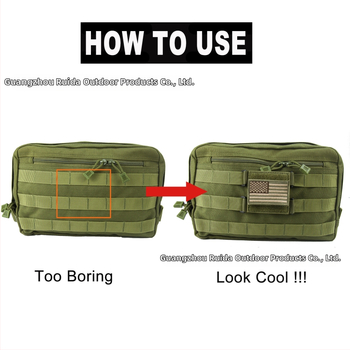 Liruida ultraliegs neilona Velcro taktiskais aksesuārs mugurai ar MOLLE sistēmu, rokas siksnas bāze, noņemams