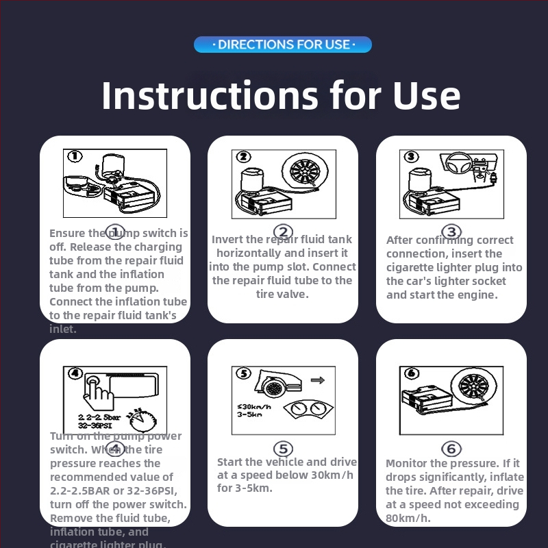 Önkiszolgáló gumiareparáló eszköz autókhoz vákuumos gumikkal; műanyagból; 1,4 kg; 2 készlet; Festoy márka; autók és SUV-k számára