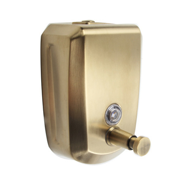Dispenser de săpun montat pe perete, din oțel inoxidabil, formă de scut antic, acționare manuală, Nave Zt1004_, 500 g