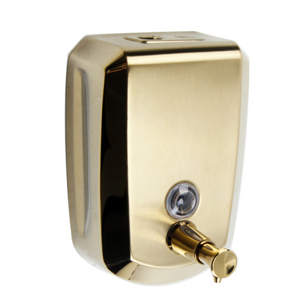Dispenser de săpun montat pe perete, din oțel inoxidabil, formă de scut antic, acționare manuală, Nave Zt1004_, 500 g