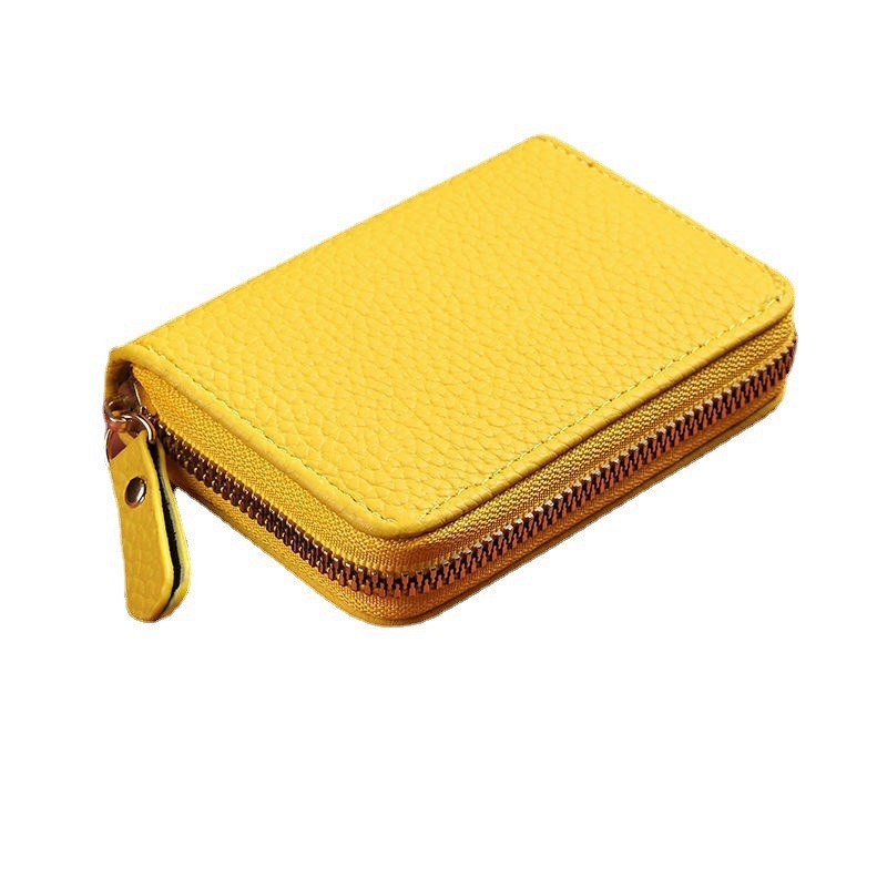 Držač kartica od PU kože, anti-krađa, anti-rezanje, 1 presavijeni novčanik, unisex, gradski stil