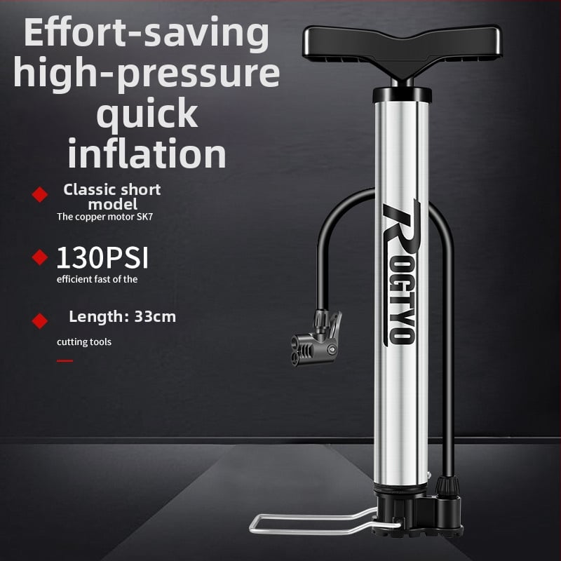 Ръчна инфлационна помпа от неръждаема стомана за велосипеди и електрически мотоциклети, преносима за баскетбол и плувни рингове