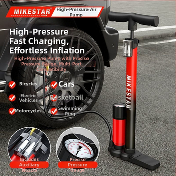 Високонапорна ръчна помпа за велосипеди, мотори и електрически превозни средства — бързо надуване, универсална, за домашна употреба