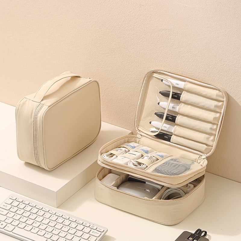 Debeli organizator dokumenata od Oxford platna, s jednim i dvostrukim slojem, za putovanja i poslovna putovanja, višenamjenski prostor za dokumente, Power Bank i miš
