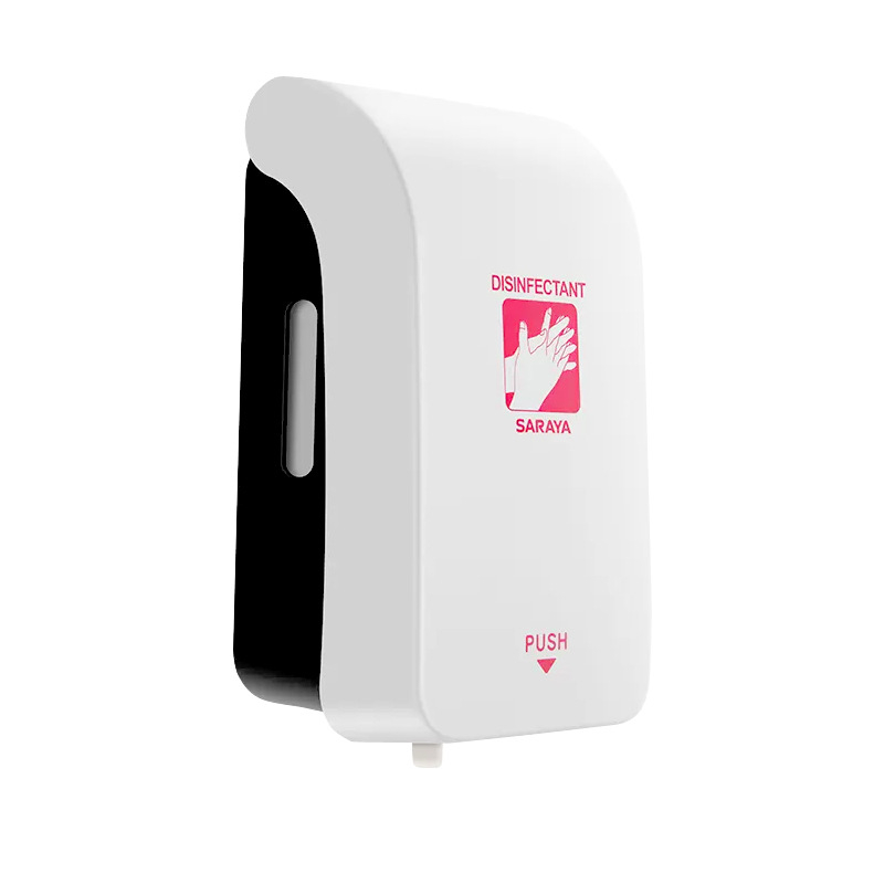 Дозатор за спиртен антисептик GMD500, пластмасов корпус, с ръчно натискане, модерен минималистичен дизайн