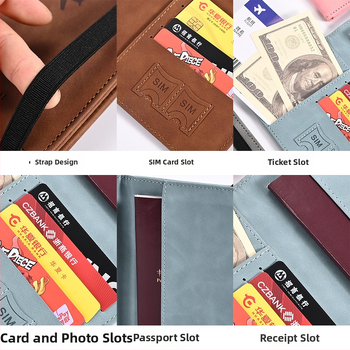 Držač putovnice PU – jednobojni uzorak, PU podstava, prozračan, vodootporan, izuzetno lagan; putnički stil