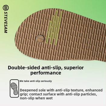 Stevesam moterų paplūdimio šlepetės, PVC viršus, gumos padas, priešslidimas, be uždarymo