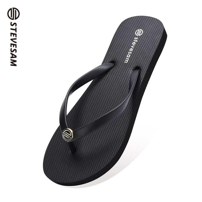 Stevesam moterų paplūdimio šlepetės, PVC viršus, gumos padas, priešslidimas, be uždarymo