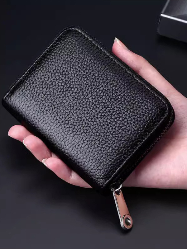 Držač kartica ultra-tanki dizajna, anti-demagnetizacijska zaštita, velika kapaciteta, višestruki pretinci (Materijal: PU; Podstava: kravlja koža; Unisex)