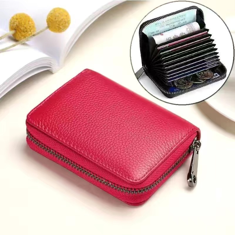 Držač kartica ultra-tanki dizajna, anti-demagnetizacijska zaštita, velika kapaciteta, višestruki pretinci (Materijal: PU; Podstava: kravlja koža; Unisex)