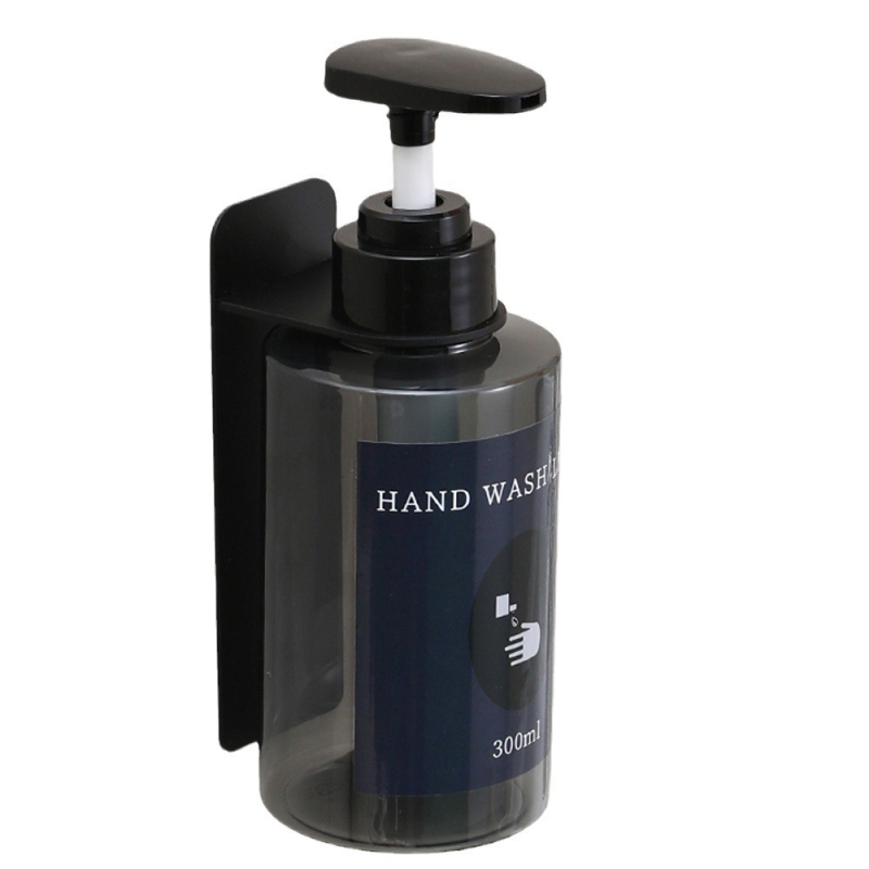 Zidni dozator tekućeg sapuna i držač boca za kupaonicu – od karbonskog čelika, kapacitet 300 ml, ručno pritiskanje, moderan minimalistički stil, pogodno za hotele