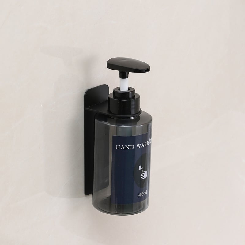Zidni dozator tekućeg sapuna i držač boca za kupaonicu – od karbonskog čelika, kapacitet 300 ml, ručno pritiskanje, moderan minimalistički stil, pogodno za hotele