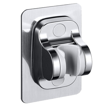 Suport de duș cu montare prin ventuză, fără găuri, reținător reglabil pentru furtun, ABS, stil modern minimalist