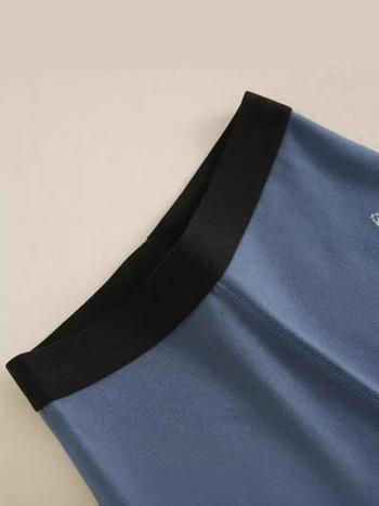 Детски термални дълги долни панталони, висока талия, универсални за двата пола, смес от акрил и спандекс, 42% акрил, за деца над 8 години, есен–зима