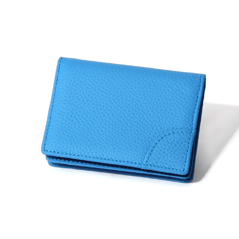 Novčanik za kartice od prave kože, prva sloj teleće kože, gradski minimalistički stil, unisex, velika kapaciteta više kartica