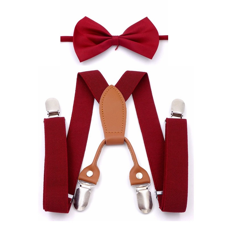 Set papion i tregeri za djecu, unisex, podesiva duljina, krížni stražnji dizajn, 4 kopče, materijal: webbing