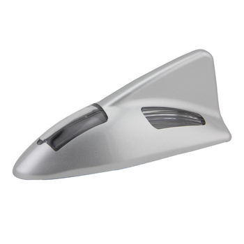 Autosolarna antena s oblikom shark-fin i dvostrukim svjetlom na krovu - upozoravajuće svjetlo, universalna kompatibilnost, montaža ljepilom, 3V/0,2A