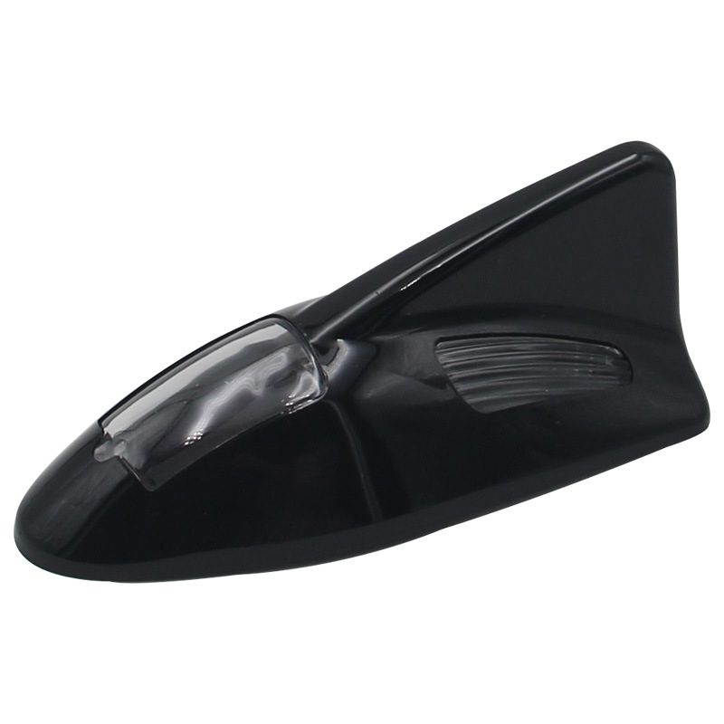 Autosolarna antena s oblikom shark-fin i dvostrukim svjetlom na krovu - upozoravajuće svjetlo, universalna kompatibilnost, montaža ljepilom, 3V/0,2A