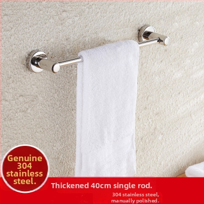 Стойка за кърпи от 304 неръждаема стомана, модерен стил, носеща до 20 кг, с единичен и двоен прът, монтаж без пробиване