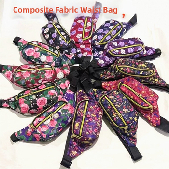 Vyrų pečių diržo krepšys – drobė, gėlių raštas, poliesterio ėdimas, 2025 m. pavasaris