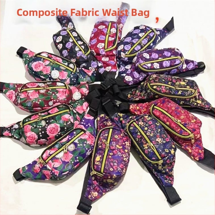 Vyrų pečių diržo krepšys – drobė, gėlių raštas, poliesterio ėdimas, 2025 m. pavasaris