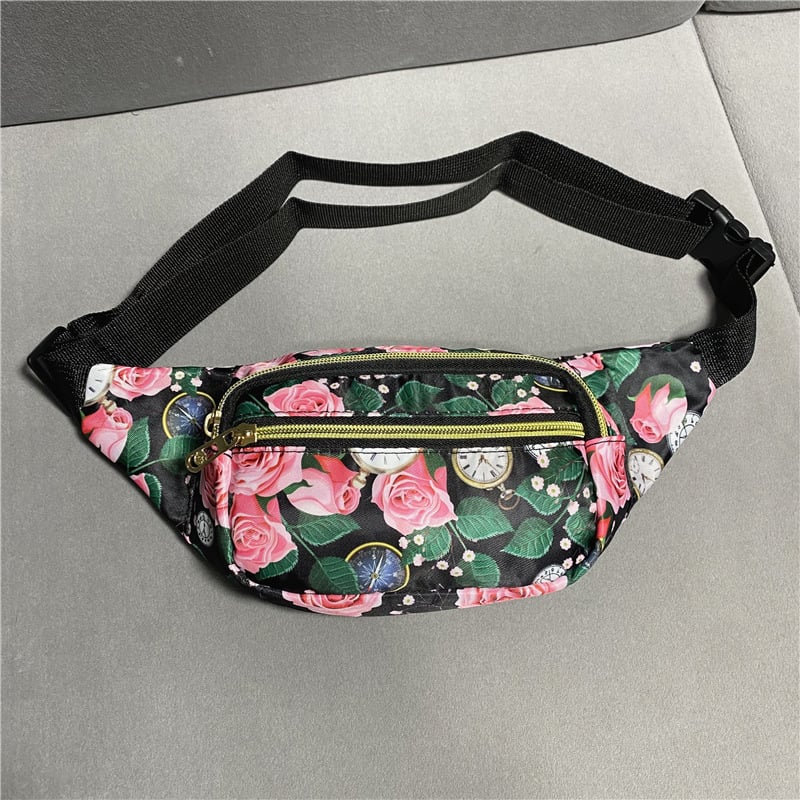 Vyrų pečių diržo krepšys – drobė, gėlių raštas, poliesterio ėdimas, 2025 m. pavasaris