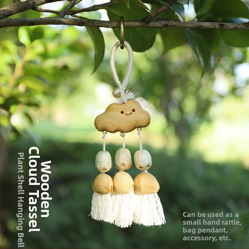 Somas piespraude no dabiskas augļu čaumalas, rokdarbs, skaņu terapijas zvaniņš, meža dziedinošs vēja zvaniņš