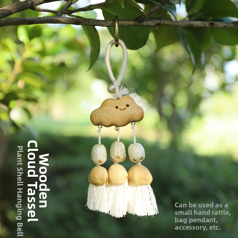 Somas piespraude no dabiskas augļu čaumalas, rokdarbs, skaņu terapijas zvaniņš, meža dziedinošs vēja zvaniņš