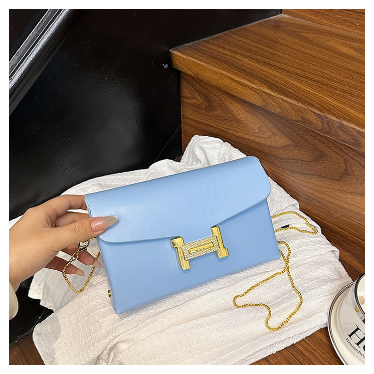 PU anyagú crossbody táska, vízszintes négyszög alakú, zár, poliészter-pamut bélés