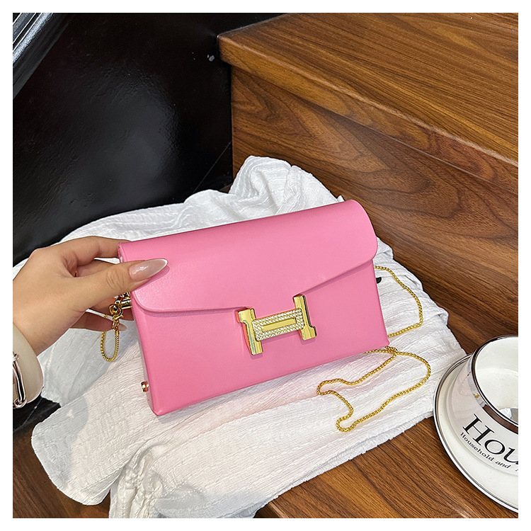 PU anyagú crossbody táska, vízszintes négyszög alakú, zár, poliészter-pamut bélés