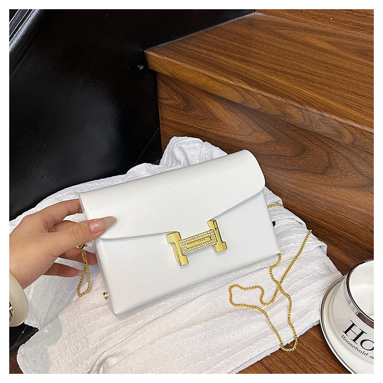 PU anyagú crossbody táska, vízszintes négyszög alakú, zár, poliészter-pamut bélés