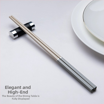 Сплавни палочки за хранене, прост стил, подаръчна кутия, 10 двойки, устойчиви на високи температури, против плесени, неплъзгащи се