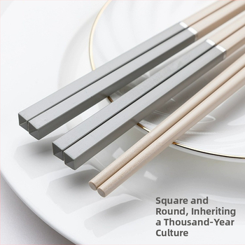 Сплавни палочки за хранене, прост стил, подаръчна кутия, 10 двойки, устойчиви на високи температури, против плесени, неплъзгащи се