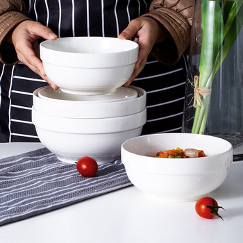 Porcelanska okrugla zdjela, mikrovalna sigurna, mogućnost ispisa logotipa i prilagodbe, za hotelsku i restoransku uslugu