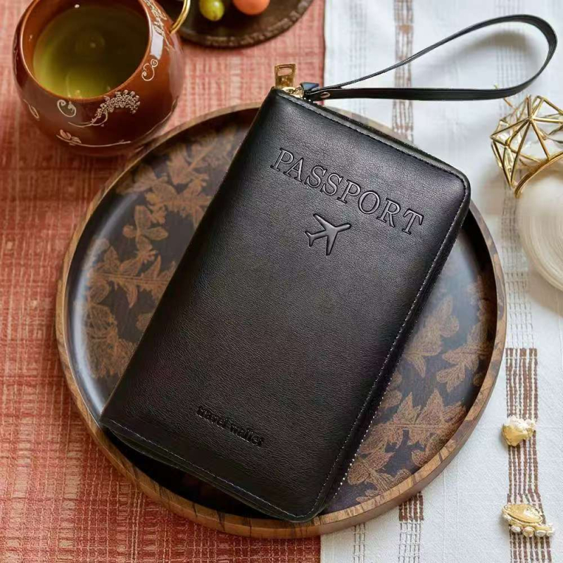 Puxin RFID držač putovnice — PU materijal, proširenje, pohrana karata i dokumenata, zatvarač protiv krađe, poslovno putovanje