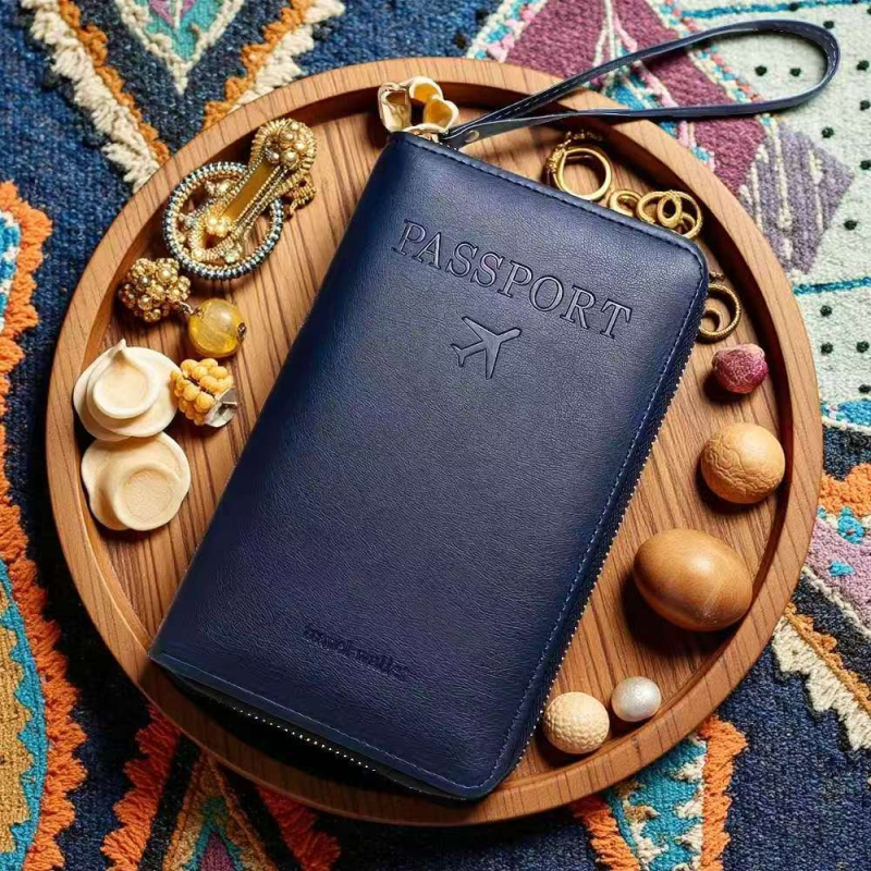 Puxin RFID držač putovnice — PU materijal, proširenje, pohrana karata i dokumenata, zatvarač protiv krađe, poslovno putovanje